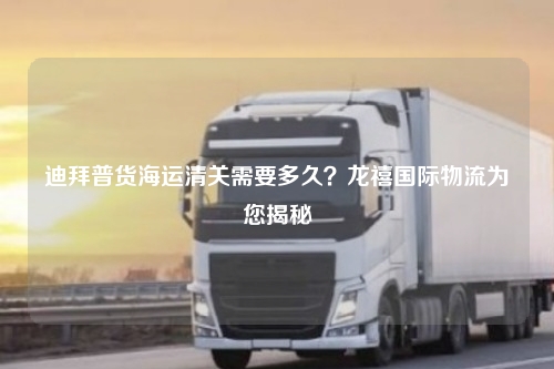 迪拜普货海运清关需要多久？龙禧国际物流为您揭秘