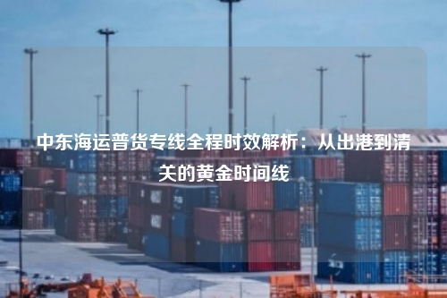 中东海运普货专线全程时效解析：从出港到清关的黄金时间线
