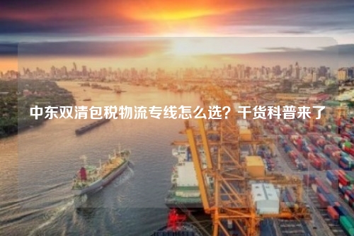 中东双清包税物流专线怎么选？干货科普来了