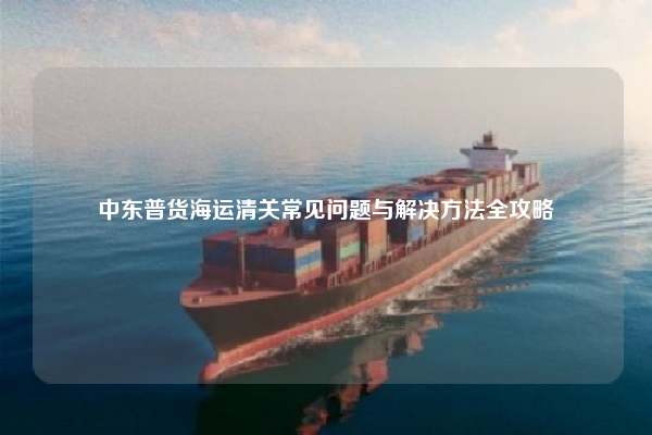 中东普货海运清关常见问题与解决方法全攻略