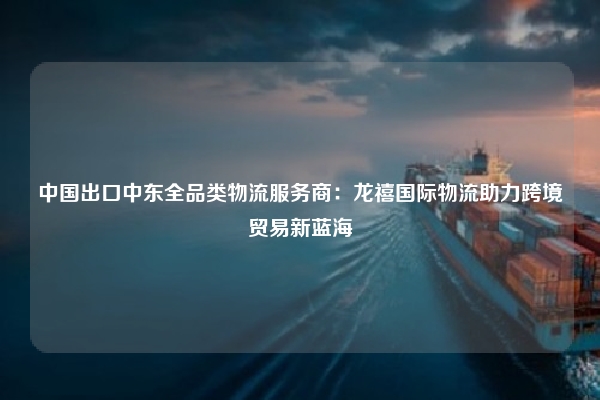 中国出口中东全品类物流服务商：龙禧国际物流助力跨境贸易新蓝海