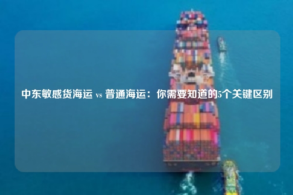 中东敏感货海运 vs 普通海运：你需要知道的5个关键区别