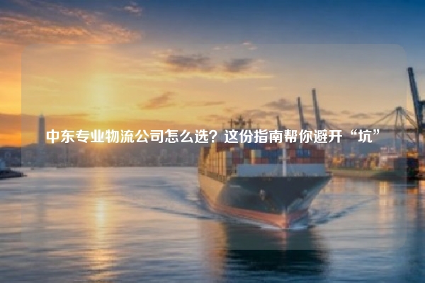 中东专业物流公司怎么选？这份指南帮你避开“坑”