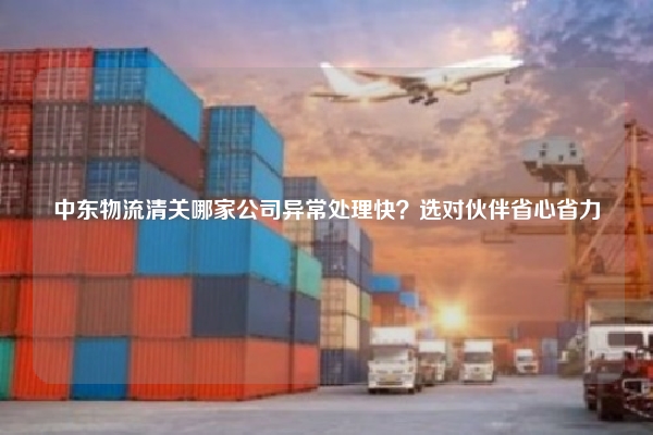 中东物流清关哪家公司异常处理快？选对伙伴省心省力