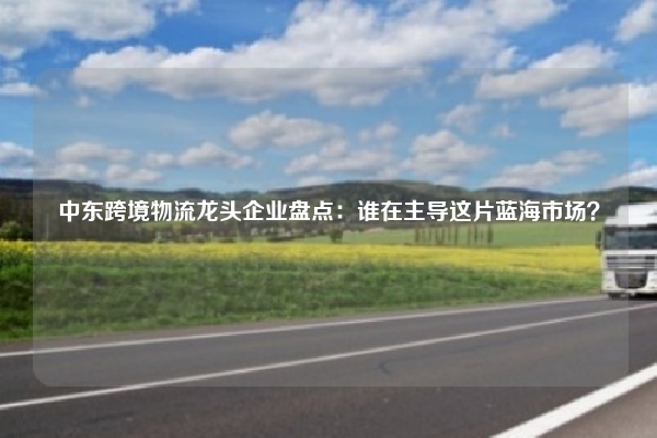 中东跨境物流龙头企业盘点：谁在主导这片蓝海市场？