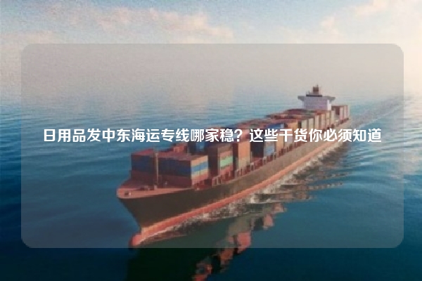 日用品发中东海运专线哪家稳？这些干货你必须知道