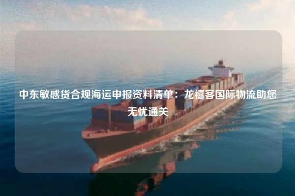 中东敏感货合规海运申报资料清单：龙禧客国际物流助您无忧通关